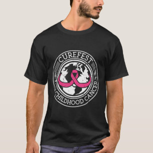 Camiseta Curefest Para o Mundo Fita 2 do Cancro Infantil