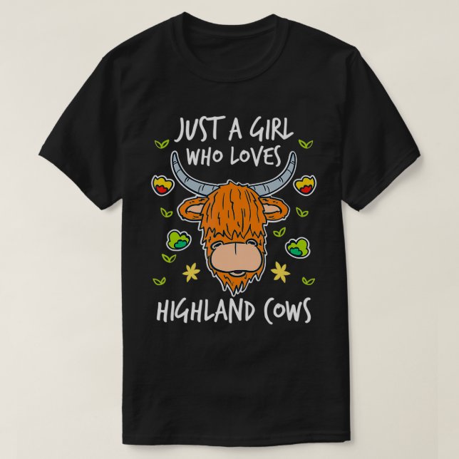 Camiseta Curiosa Vaca Highland da Escócia (Frente do Design)