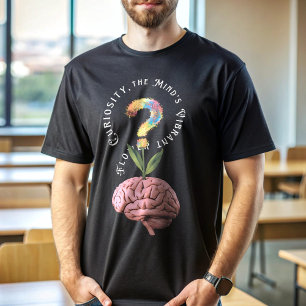Camiseta Curiosidade Blooms: Pote de Flor Cerebral