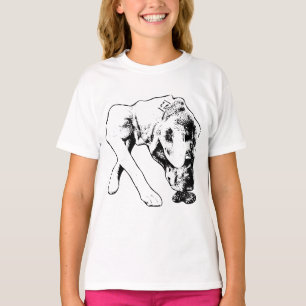 Camiseta Curiosidade em Linhas Monocromáticas
