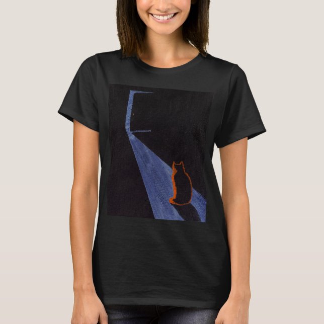 Camiseta "Curiosidade. . ." por Lynn J Rust, 2023 (Frente)