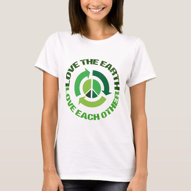 Camiseta Curioso Ama O Ativista Ambiental Da Terra (Frente)