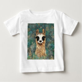 Camiseta Curioso Bebê Llama - Bonito - Sorria