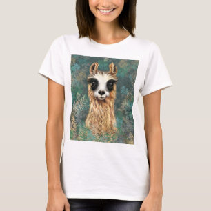 Camiseta Curioso Bebê Llama - Fofo
