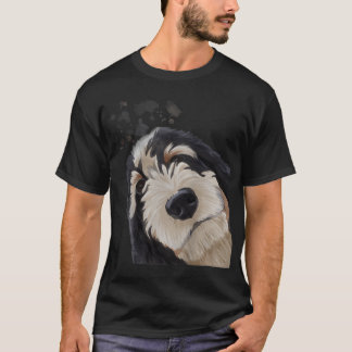 Camiseta Curioso Cão Bernedoodle