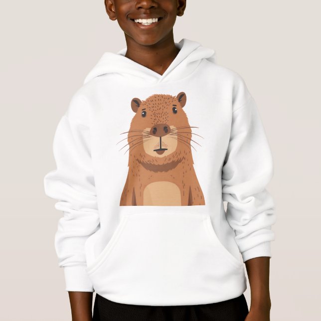 Camiseta Curioso Capybara Portrait (Frente)