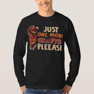 Camiseta Curioso Dachshund Lendo Mais Um Capítulo