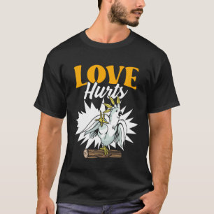 Camiseta Curioso dedo mordido de papagaio para amantes