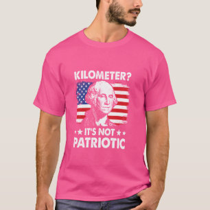 Camiseta Curioso George Washington 4 de julho Quilômetro Nã