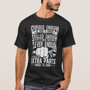 Camiseta Curioso o Suficiente Para Desmontá-lo Carros Antig