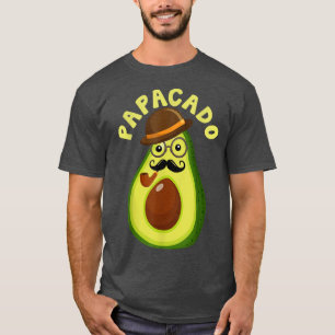 Camiseta Curioso Papacado Papa Avocado Avô Vegetariano Fath
