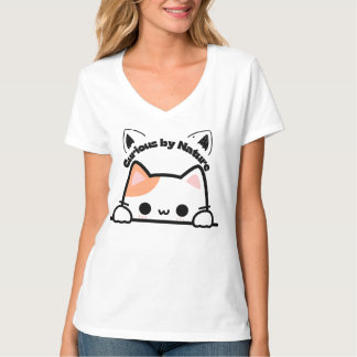 Camiseta Curioso pela natureza - Gráfico T-Shir de Gato Kaw