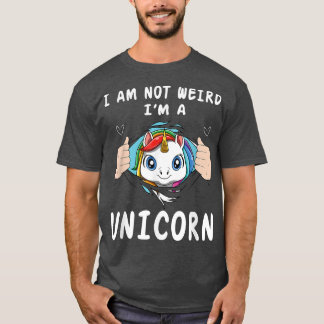 Camiseta Curioso Unicórnio Dizendo Bonito Cores Do Arco-Íri