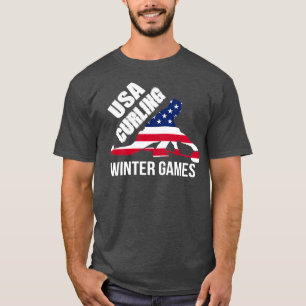 Camiseta Curling 2018 Jogos Desportivos de inverno Chess on
