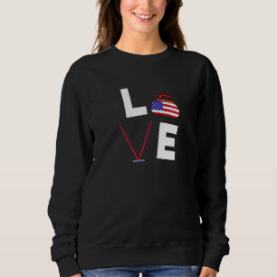 Camiseta Curling American Flag Usa Curler Broce Winter Ice