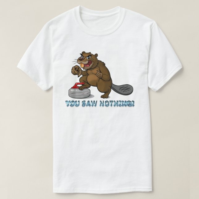 Camiseta Curling beaver (Frente do Design)