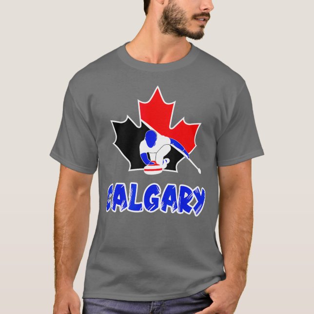 Camiseta Curling Calgary for Canadian Curling Fan e (Frente)