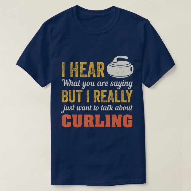 Camiseta Curling Curler Broom Precision Sport Rink Curling  (Frente do Design)