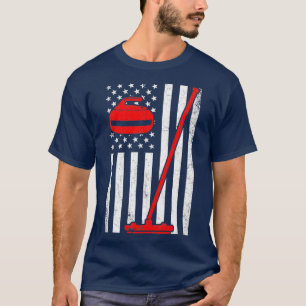 Camiseta Curling da bandeira americana
