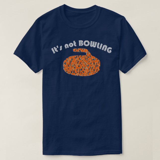 Camiseta Curling e não boliches (Frente do Design)