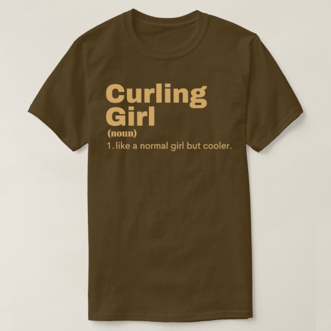 Camiseta Curling Girl 1 (Frente do Design)