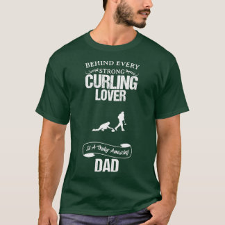 Camiseta Curling Lover Incrível Design Engraçado De Pai Par