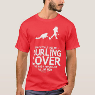 Camiseta Curling Lover Mãe Design Engraçado Para Presente