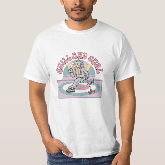 Camiseta Curling Lovers Ideia do presente (Frente)