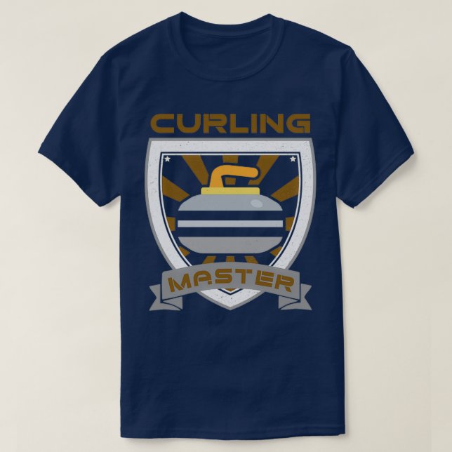 Camiseta Curling Master Curling jogo de coagulação (Frente do Design)