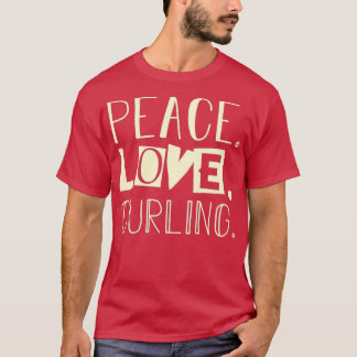 Camiseta Curling Peace love curling 2