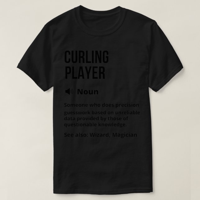 Camiseta Curling Player Funny Definition Curling Player (Frente do Design)