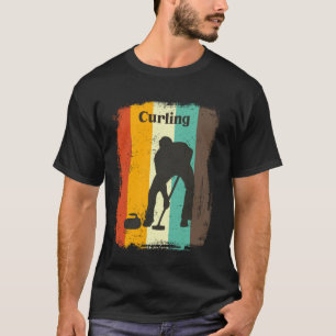 Camiseta Curling Retro Anos 70 Vintage Varredura de Curlers
