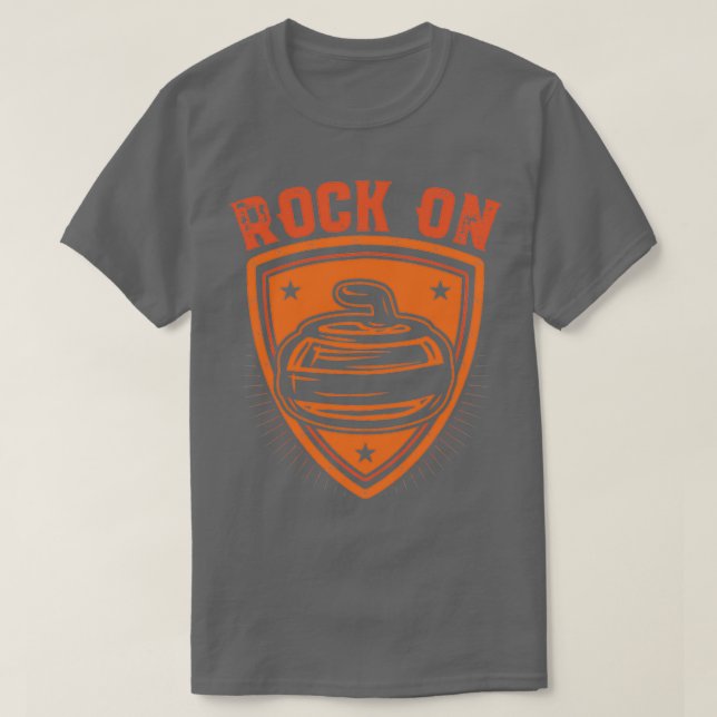 Camiseta Curling Rock On curling game curling (Frente do Design)