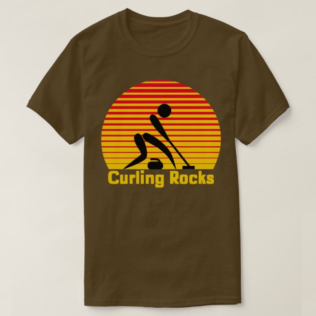 Camiseta Curling Rocksretro1 (Frente do Design)