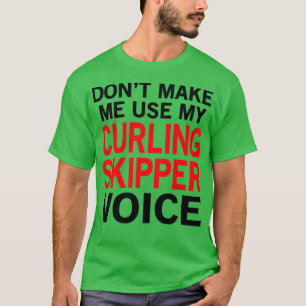 Camiseta Curling Skipper Voice Engraçada Esportes