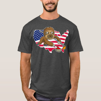 Camiseta Curling Sloth USA