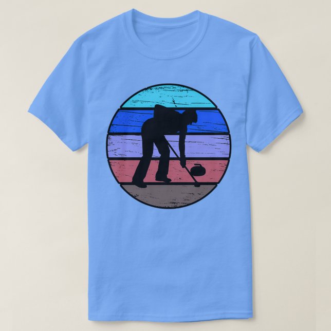 Camiseta Curling Vintage Retro 2 3 (Frente do Design)