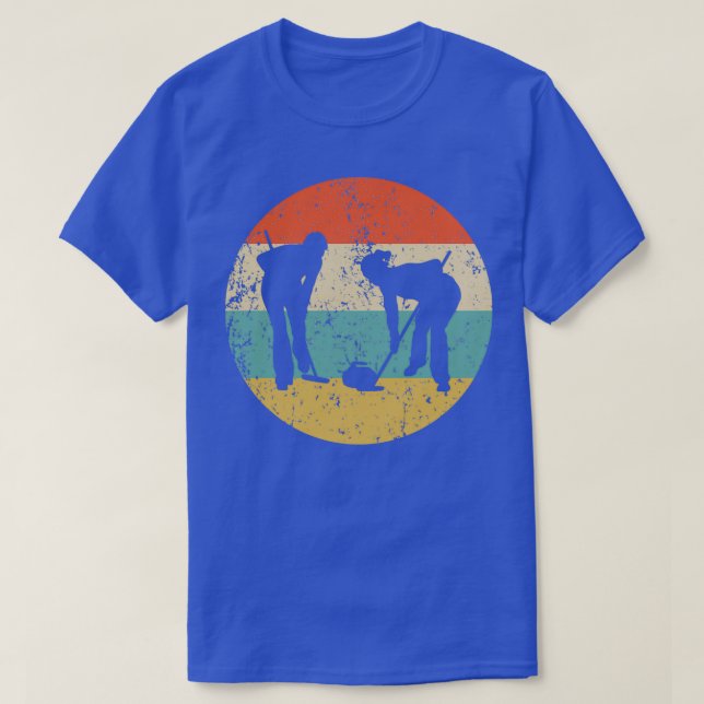 Camiseta Curling Vintage Retro Curler 3 (Frente do Design)