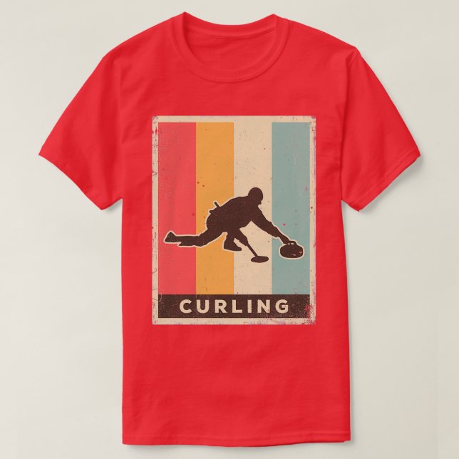 Camiseta Curling Vintage Retro Sports 1 (Frente do Design)