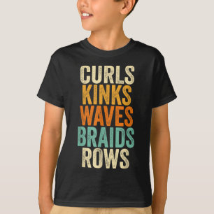 Camiseta Curls Kinks Onda Braços Linhas
