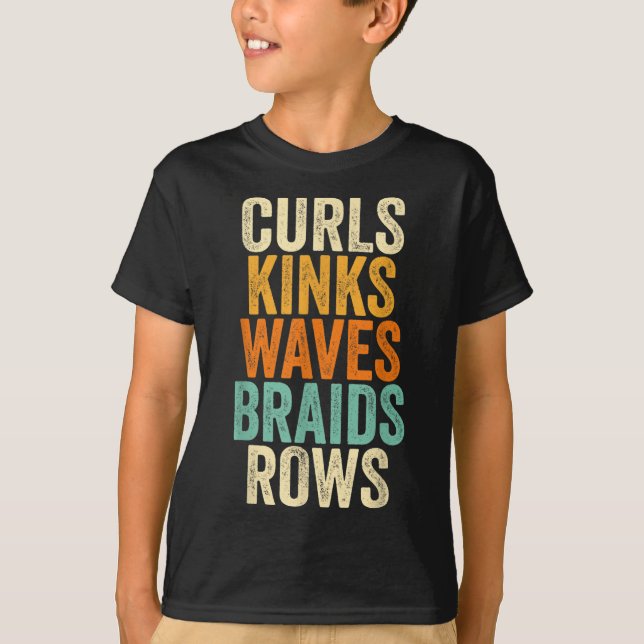 Camiseta Curls Kinks Onda Braços Linhas (Frente)