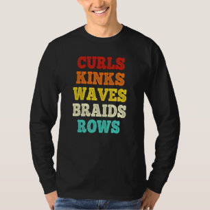 Camiseta Curls Kinks Ondas Braços Citação
