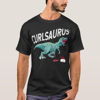 Camiseta Curlsaurus Curling Saurus Dinossaur Curling Iron
