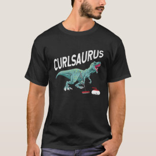 Camiseta Curlsaurus Curling Saurus Dinossaur Curling Iron