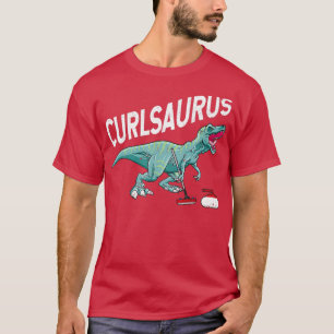 Camiseta Curlsaurus Curling Saurus Dinossaur Curling Iron