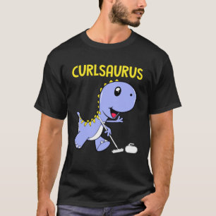 Camiseta Curlsaurus Dinosaur Curling Esportivo