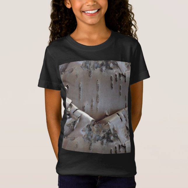 Camiseta Curly Birch Bark Tree Rustic (Frente)