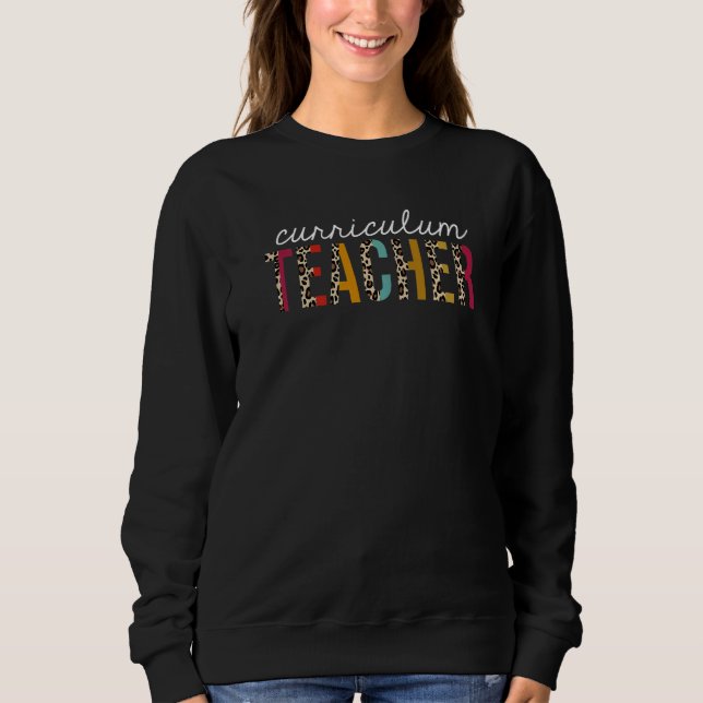 Camiseta Curriculum Teacher Leopard Print Teaching Apprecia (Frente)