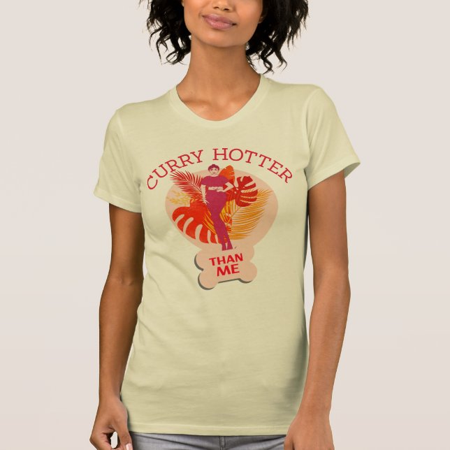 Camiseta Curry Mais Quente Que Eu Amante de Curry (Frente)