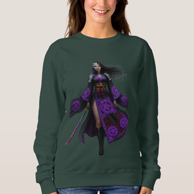 Camiseta Cursed Warrior Queen | Anime Fantasy Sweatshirt (Frente)
